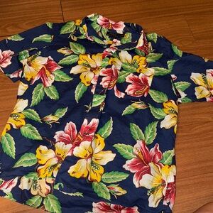 Ralph Lauren Navy Floral Shirt Classic Fit